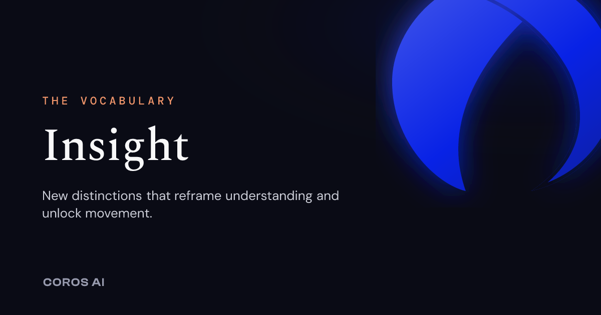 Insight · meaning, in the COROS vocabulary